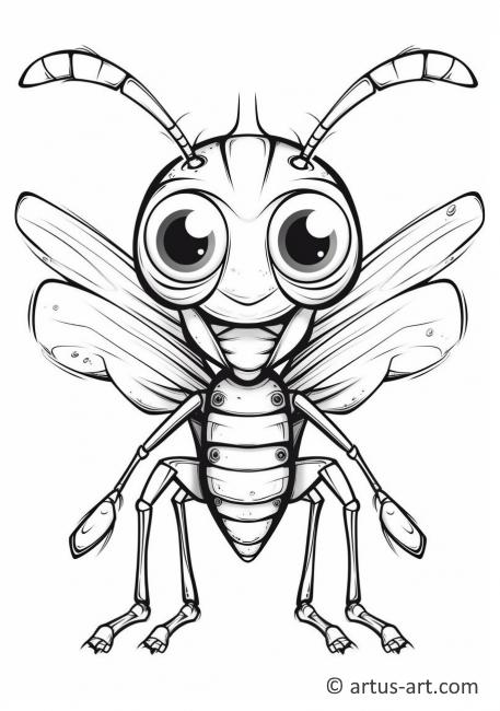Locust Coloring Page For Kids